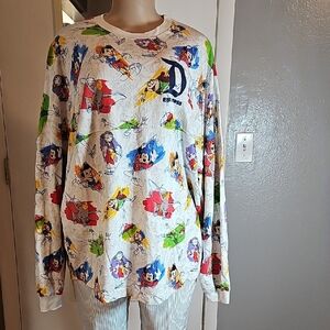 Disney Multicolor Character Print Sweater
